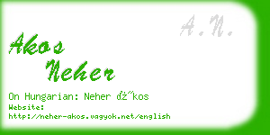 akos neher business card